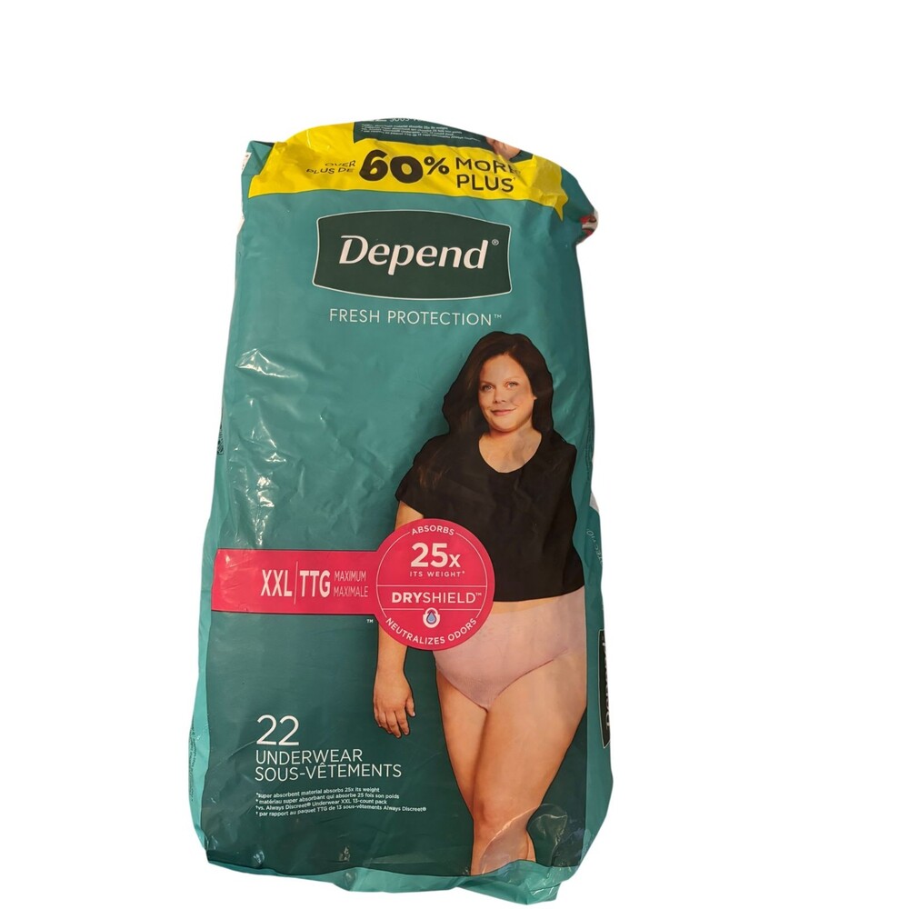 Depend Fresh Protection Adult Incontinence Underwear for Women, XXL (TTG) – 22 C